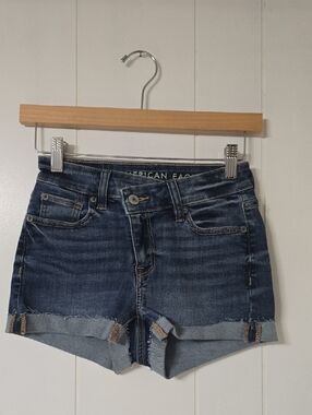 American Eagle Outfitters High-Rise Shortie Denim Shorts